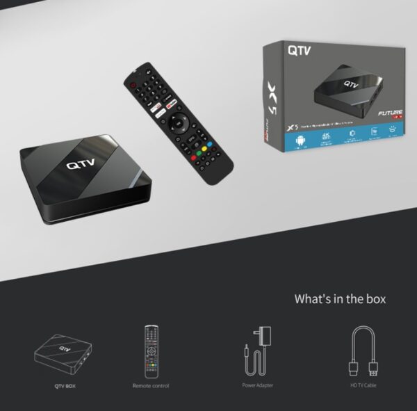 Clone Formuler - QTV IPTV BOX Android 10 Smart 4K + IPTV and VOD (1 Year) - Image 2